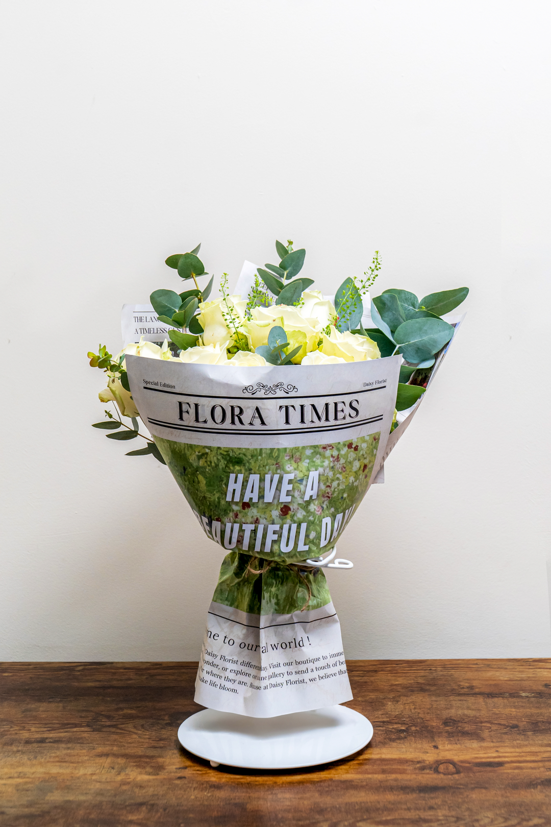 Pearl Whisper Bouquet: Luxurious White Roses Arrangement