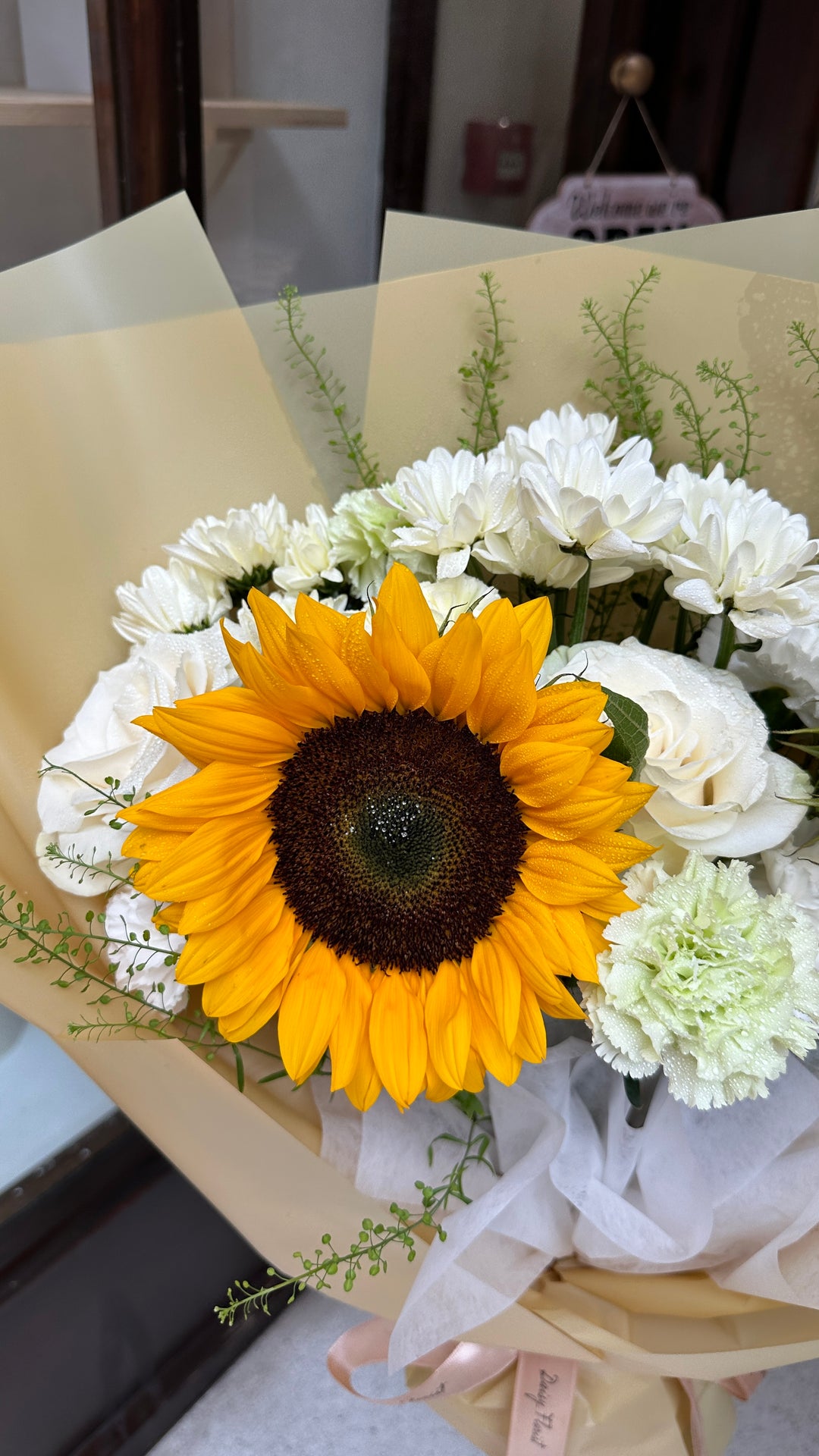 Fresh Bouquet: Mixed Sunflowers & White Flowers| Daisy Florist