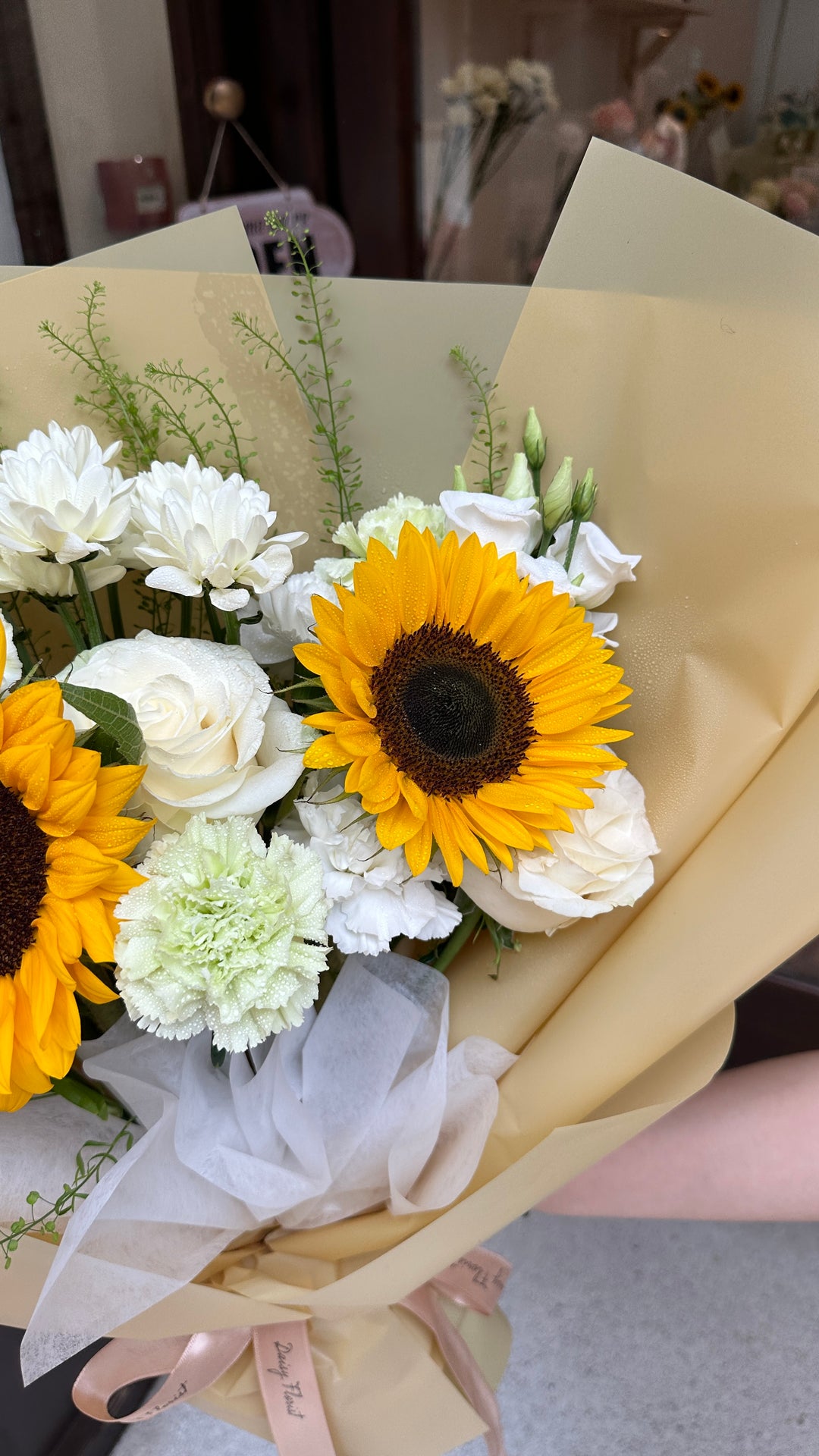 Fresh Bouquet: Mixed Sunflowers & White Flowers| Daisy Florist