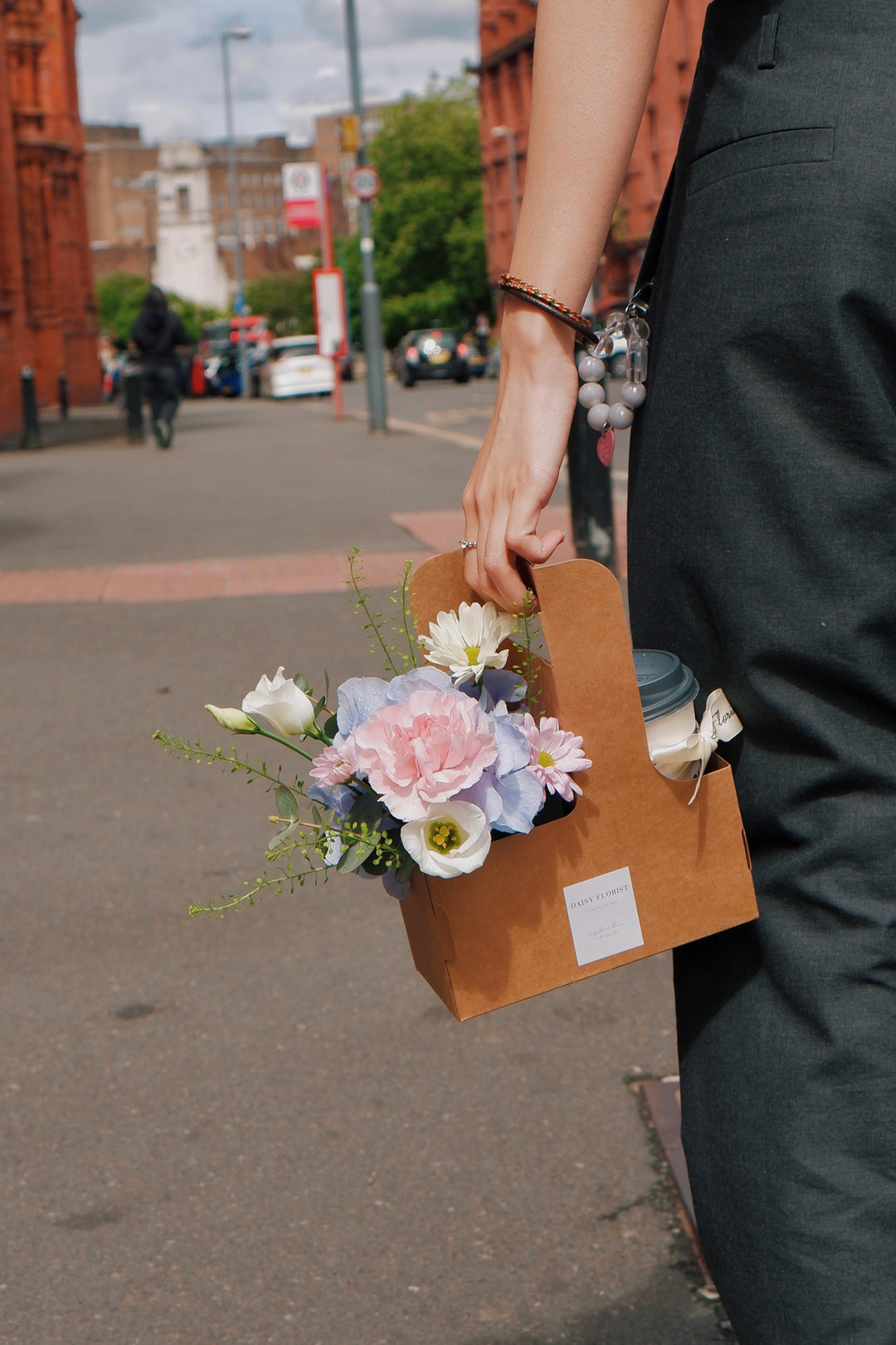 Morning Bloom Coffee Box: Fresh Flowers & Coffee | Daisy Florist