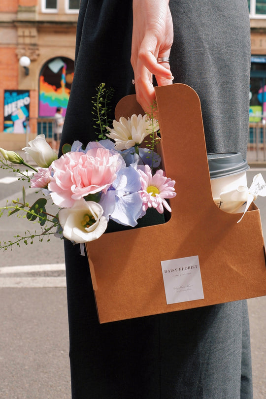Morning Bloom Coffee Box: Fresh Flowers & Coffee | Daisy Florist