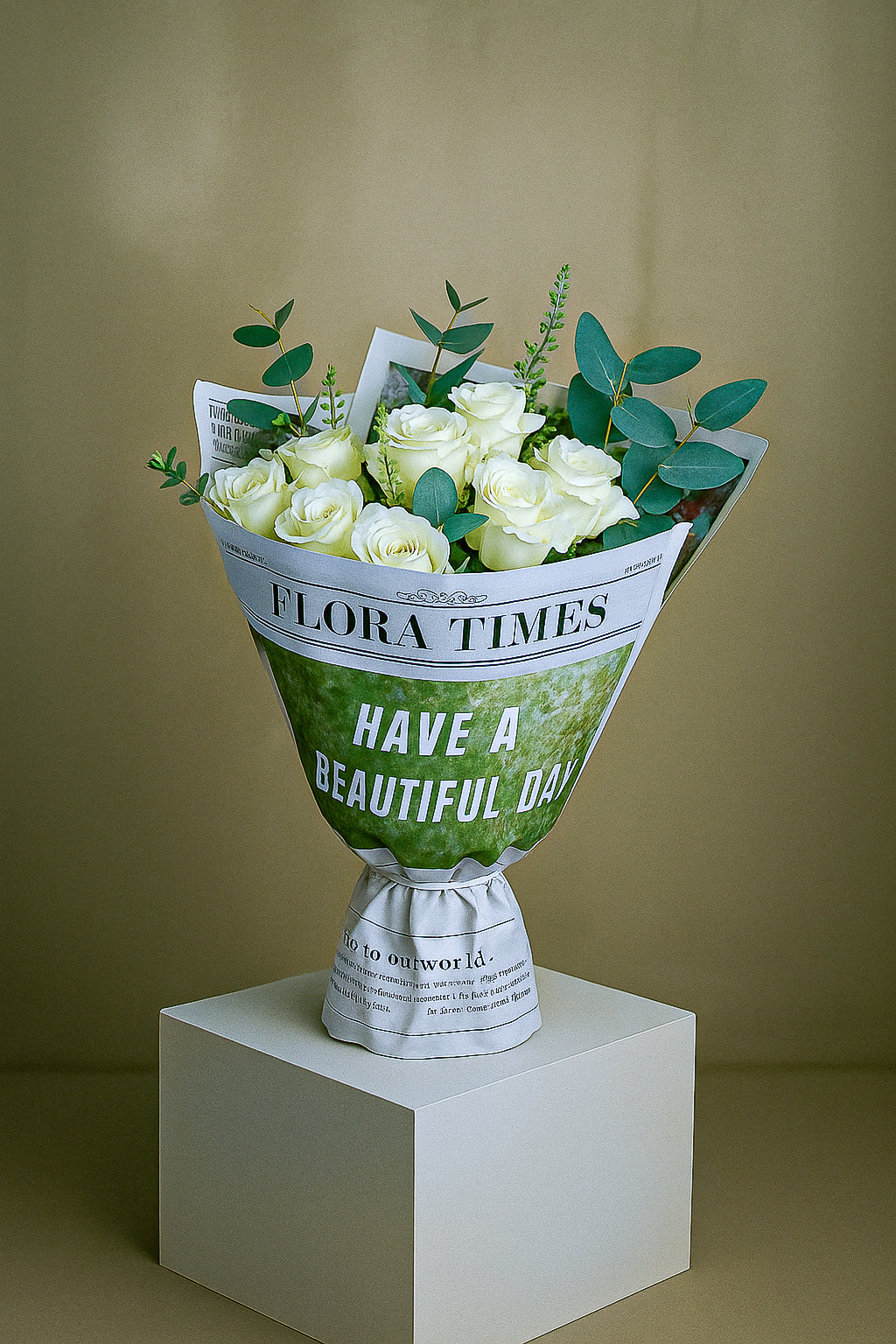 Pearl Whisper Bouquet: Luxurious White Roses Arrangement