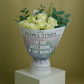 Pearl Whisper Bouquet: Luxurious White Roses Arrangement