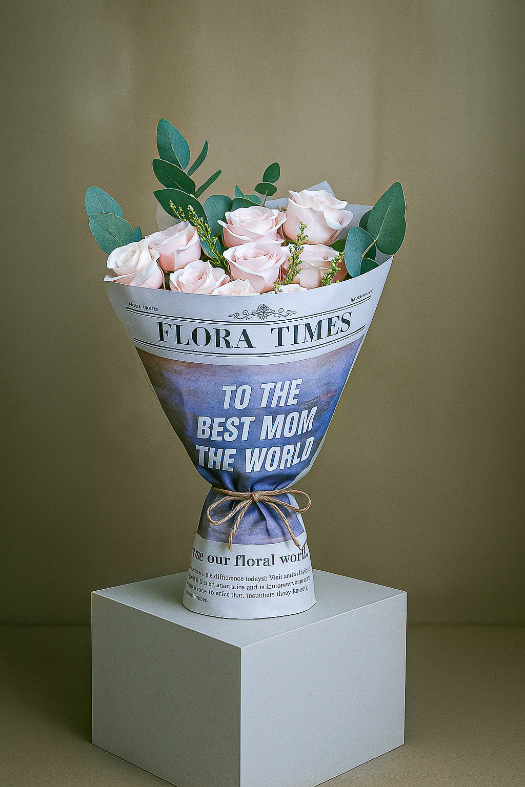 Rosy Reverie Bouquet: Delicate Pink Roses Ensemble