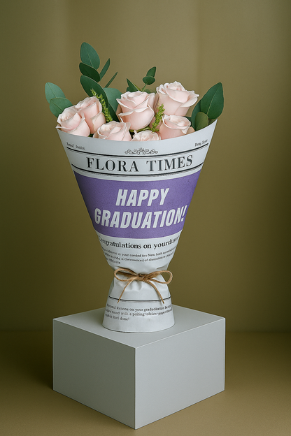 Rosy Reverie Bouquet: Delicate Pink Roses Ensemble