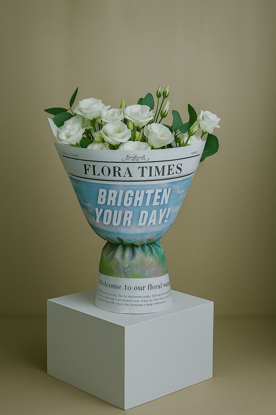 Ivory Elegance Ensemble: Sophisticated White Mixed Fresh Flower Bouquet