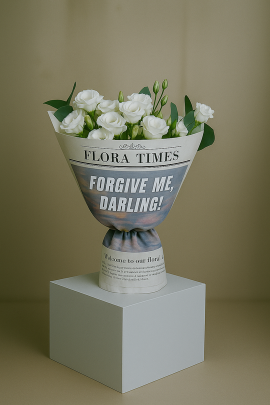 Ivory Elegance Ensemble: Sophisticated White Mixed Fresh Flower Bouquet