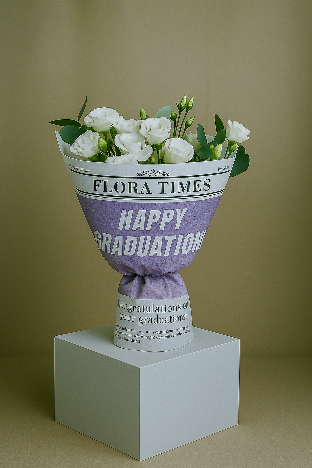 Ivory Elegance Ensemble: Sophisticated White Mixed Fresh Flower Bouquet