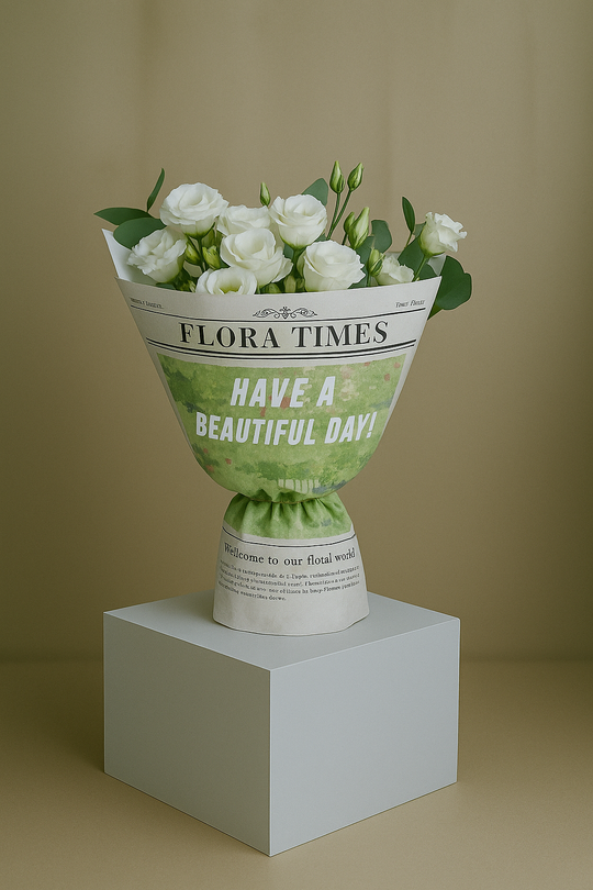 Ivory Elegance Ensemble: Sophisticated White Mixed Fresh Flower Bouquet