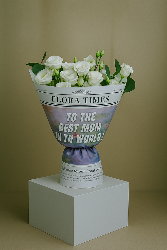 Ivory Elegance Ensemble: Sophisticated White Mixed Fresh Flower Bouquet