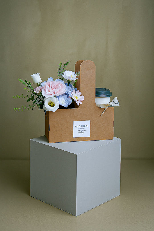 Morning Bloom Coffee Box: Fresh Flowers & Coffee | Daisy Florist