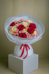 Fresh Flowers: Radiant Mix Roses Medley Bouquet | Daisy Florist