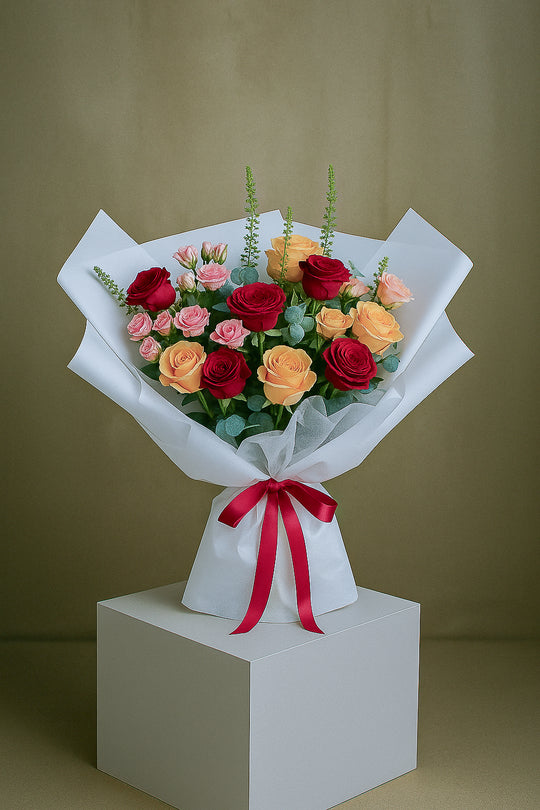 Sweet Blossoms - Cheerful Mixed Roses | Daisy Florist
