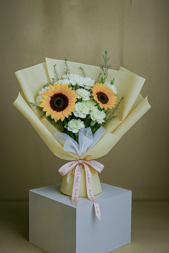 Fresh Bouquet: Mixed Sunflowers & White Flowers| Daisy Florist