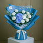 Mixed Bouquet: Blue and White Flowers