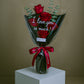 Crimson Kiss Cluster: Red Roses with Foliage | Daisy Florist
