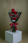 Crimson Kiss Cluster: Red Roses with Foliage | Daisy Florist