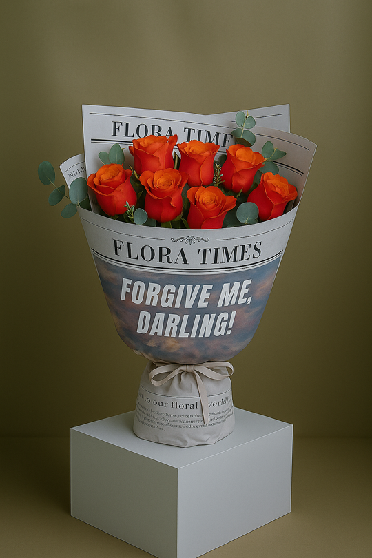 Citrine Charm Bouquet: Vibrant Orange Roses Arrangement