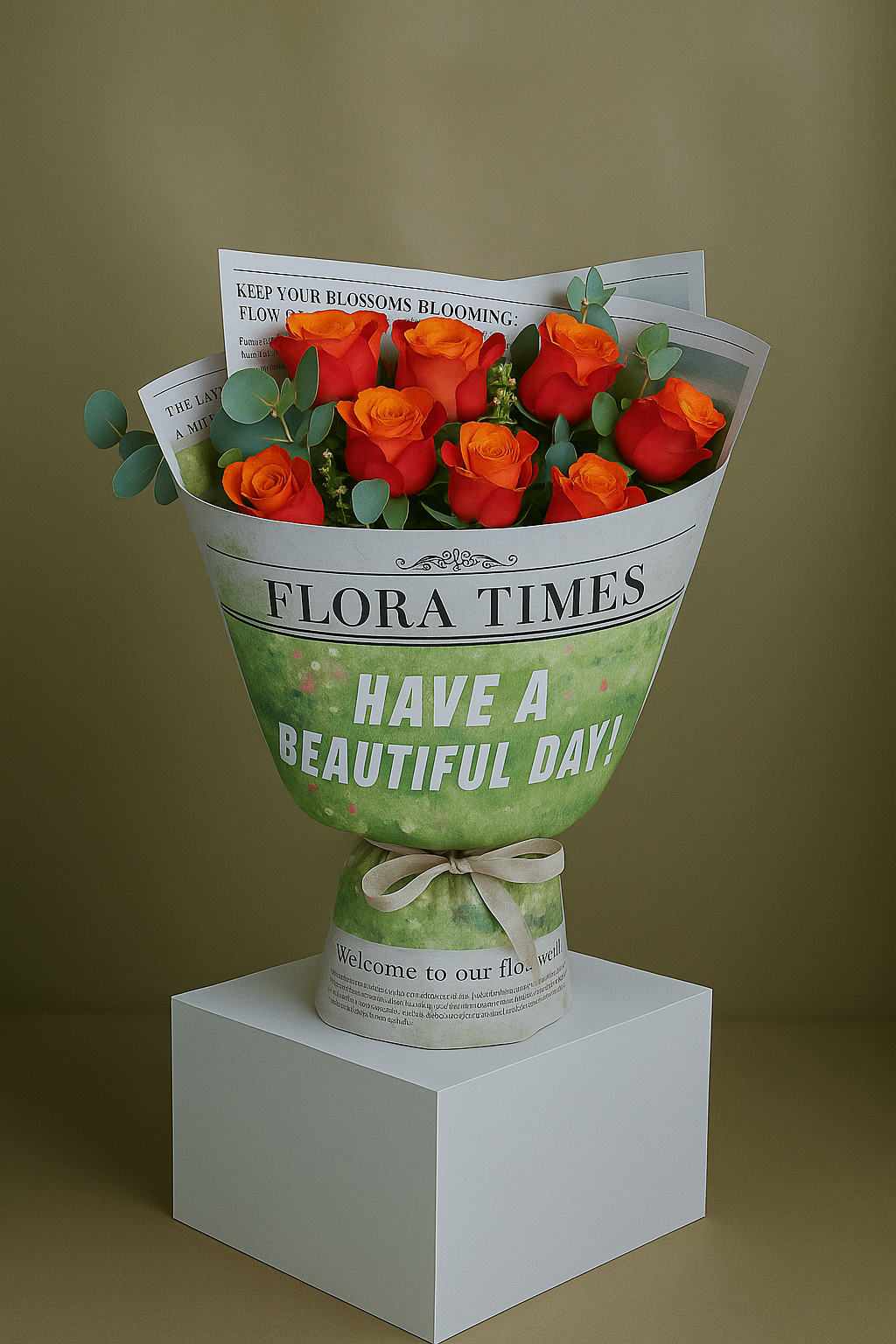 Citrine Charm Bouquet: Vibrant Orange Roses Arrangement