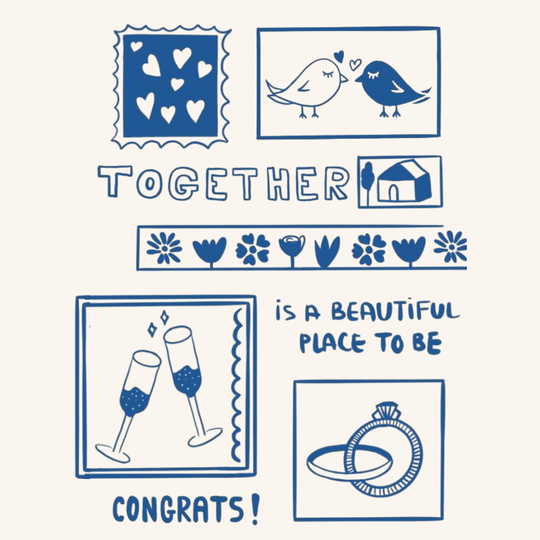 Engagement / Wedding / Anniversary / Congratulations / Love / Romantic “Together Is a Beautiful Place to Be” Greeting Card
