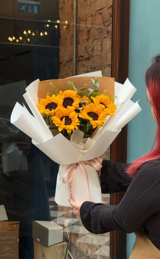 Fresh Sunflowers and Foliage Bouquet (6 Stems)