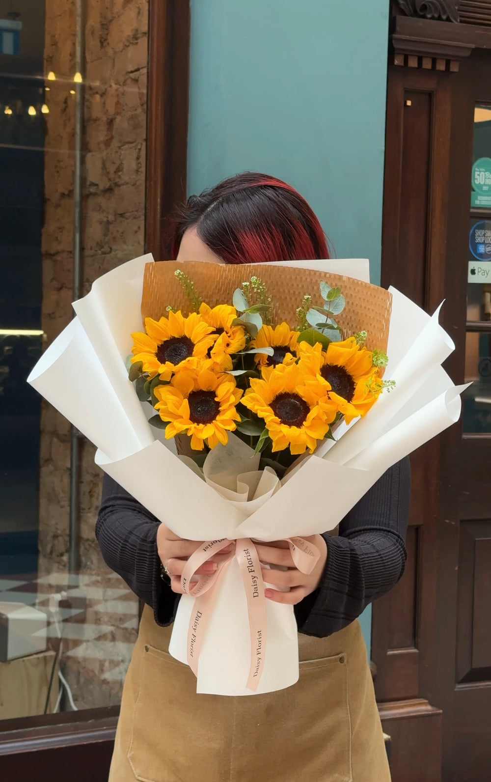 Fresh Sunflowers and Foliage Bouquet (6 Stems)