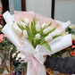 White Tulip Fresh Flower Bouquet - Perfect All Occasions Gift