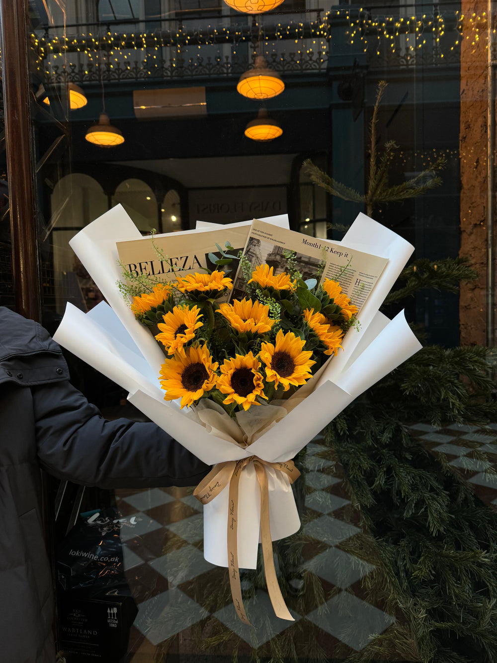Bouquet of Sunflowers & Fresh Foliage | Daisy Florist