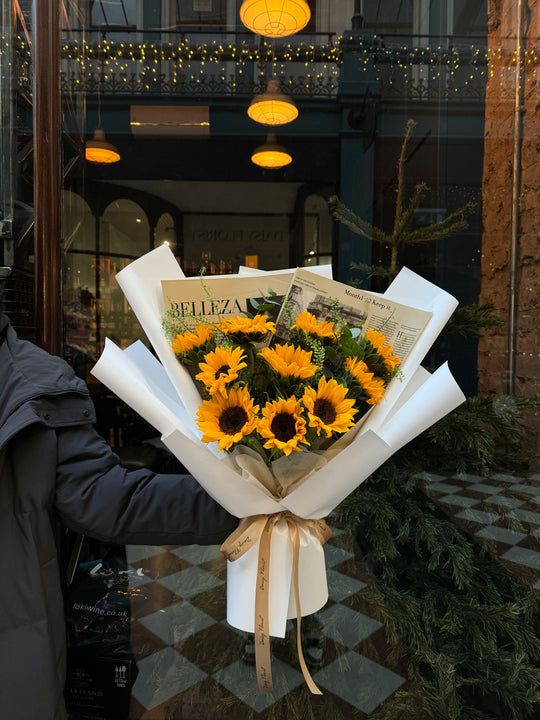 Bouquet of Sunflowers & Fresh Foliage | Daisy Florist
