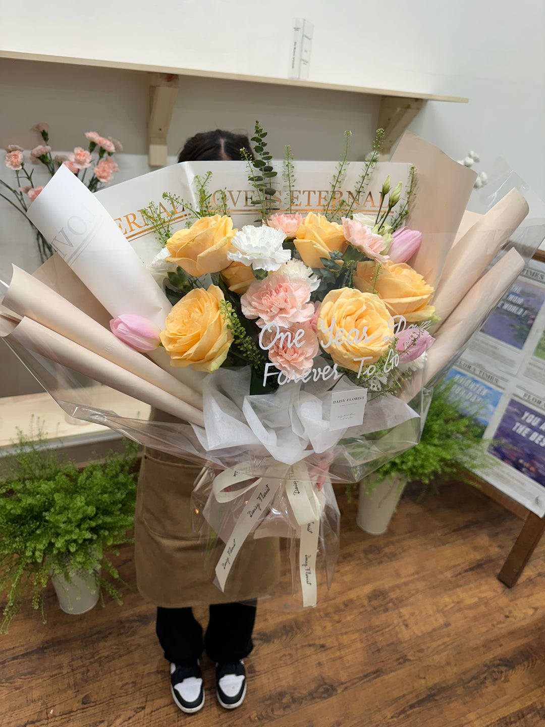 Fresh Flowers: Elegant Eternal Love Bouquet | Daisy Florist