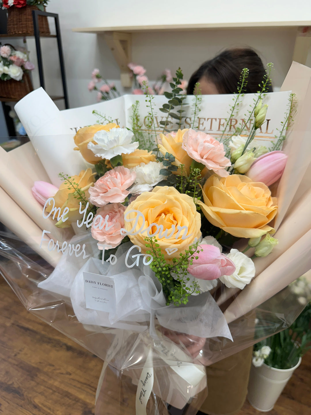 Fresh Flowers: Elegant Eternal Love Bouquet | Daisy Florist
