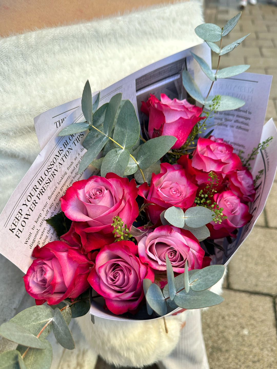 Purple Passion Posy: Elegant Purple Roses Arrangement | Daisy Florist