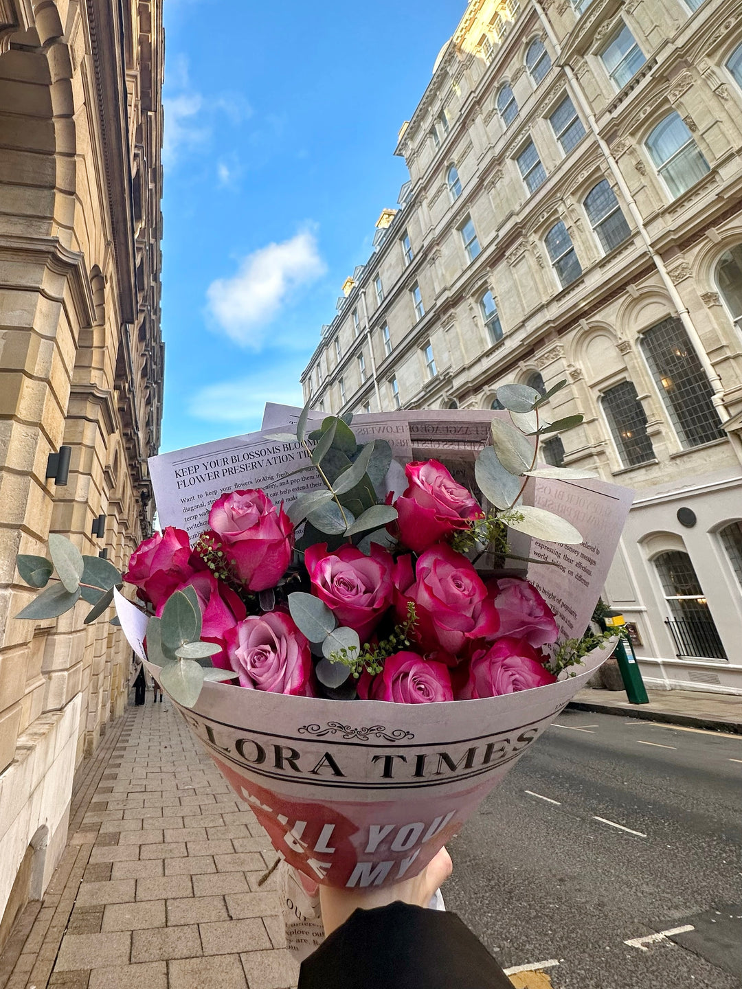 Purple Passion Posy: Elegant Purple Roses Arrangement | Daisy Florist