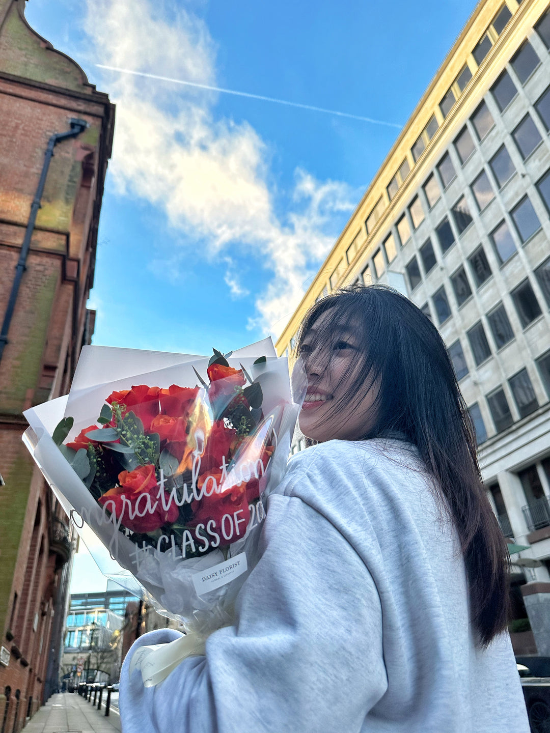 Sunset Glow Bouquet: Warm Orange Roses Arrangement