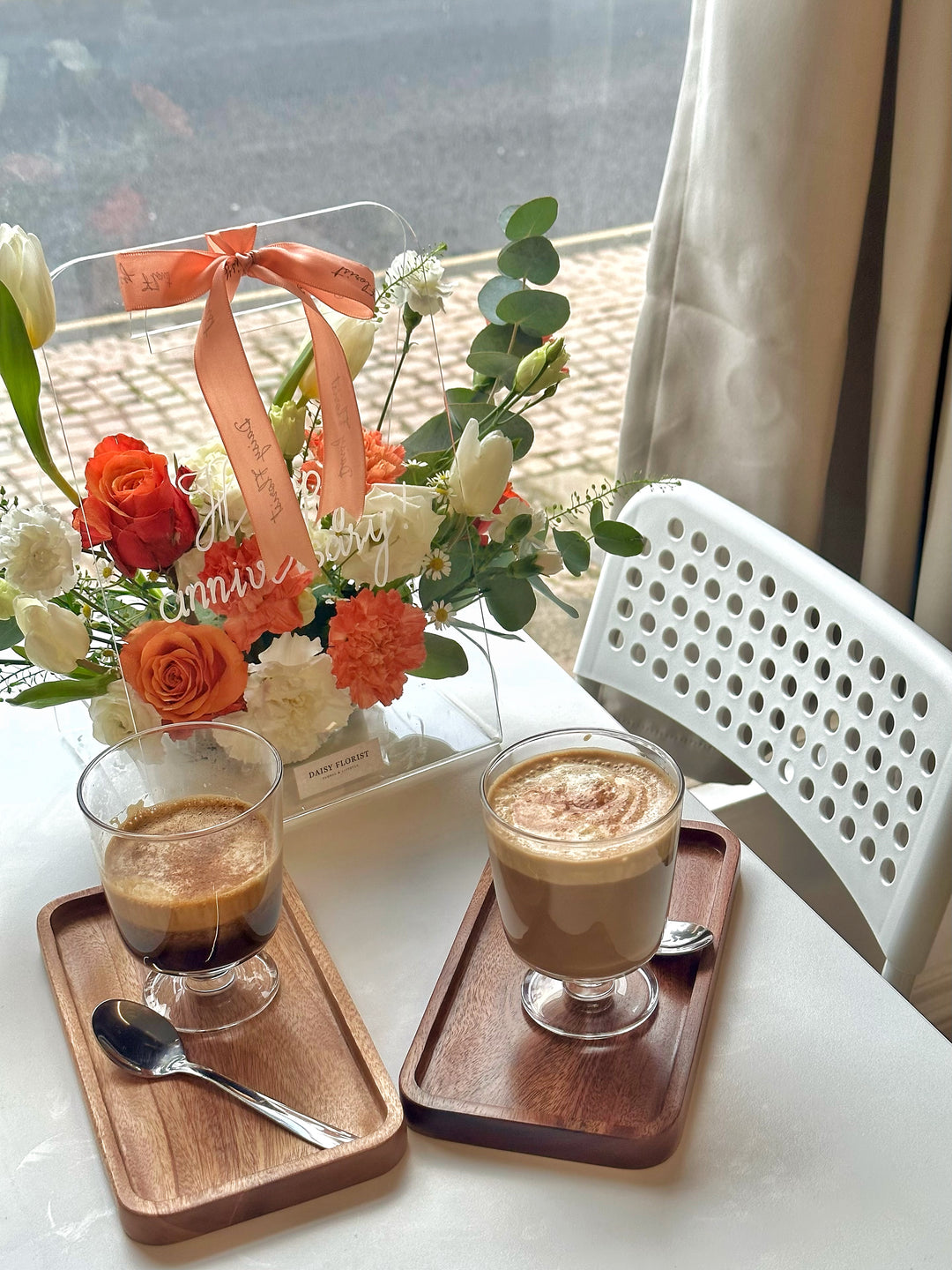 Sunrise Serenity Box: Orange and White Mixed Fresh Flower Box for Easter | Daisy Florist