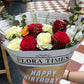 Happy Birthday Bouquet: Red, Orange and White Mixed Flowers