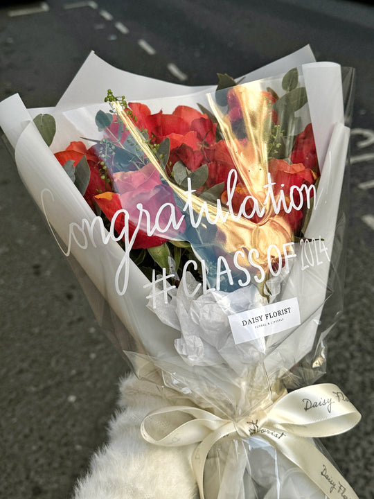 Sunset Glow Bouquet: Warm Orange Roses Arrangement