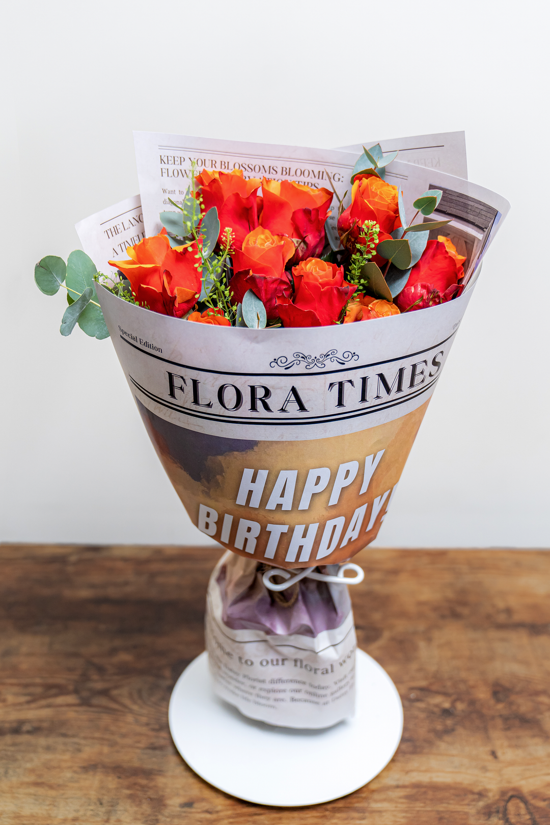 Citrine Charm Bouquet: Vibrant Orange Roses Arrangement