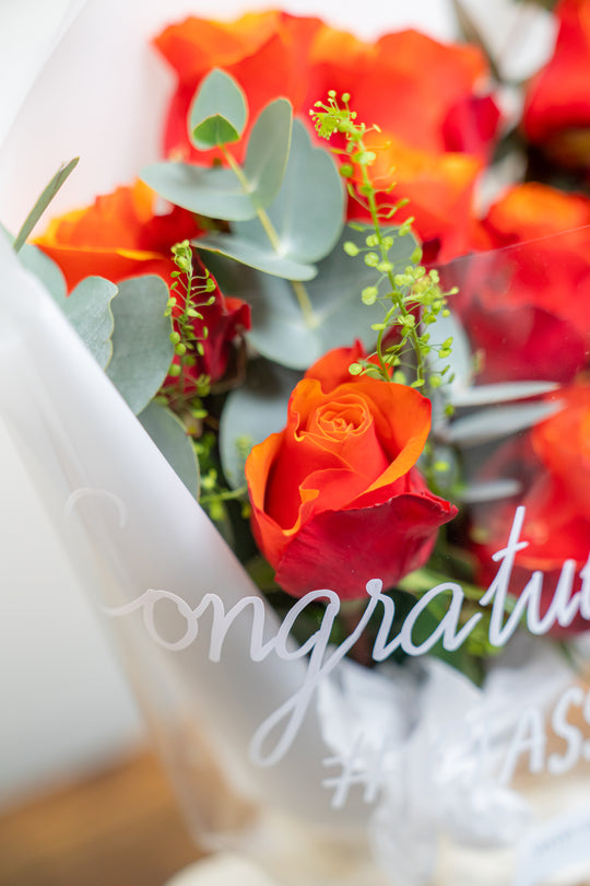 Sunset Glow Bouquet: Warm Orange Roses Arrangement