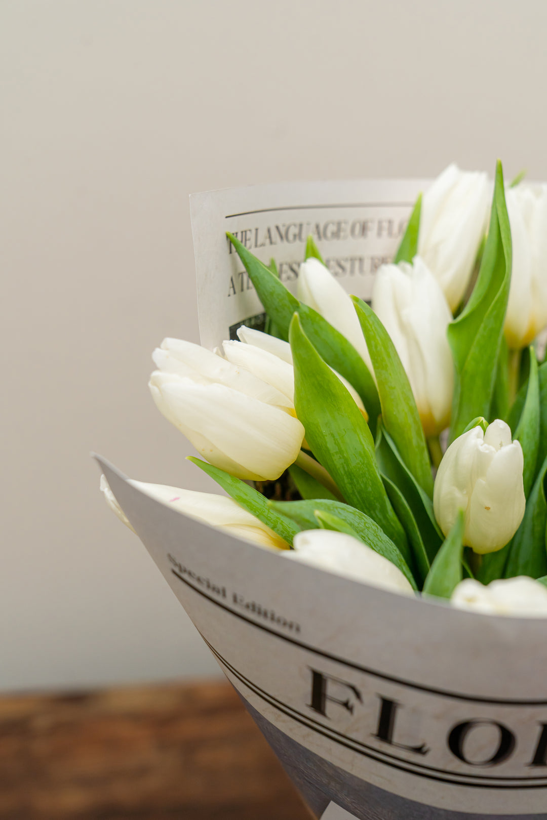 Moonlight Tulip Serenade: Elegant White Tulips Fresh Flower Bouquet