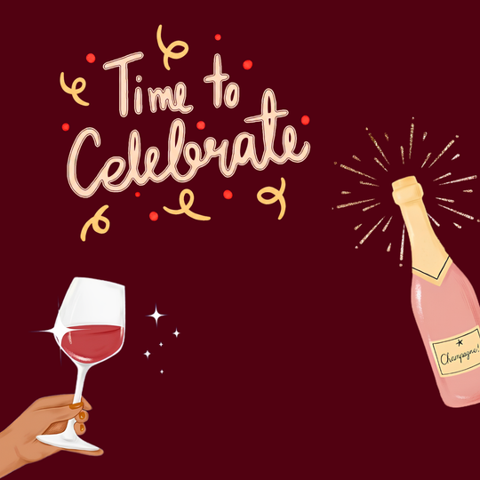 Congratulations / Happy Graduation / Birthday : "Time to Celebrate" Greeting Card