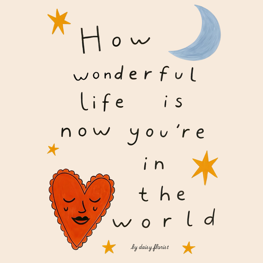 Love / Romantic / Anniversary / Valentine’s Day / Thinking of You / Friendship / Encouragement “How Wonderful Life Is” Greeting Card