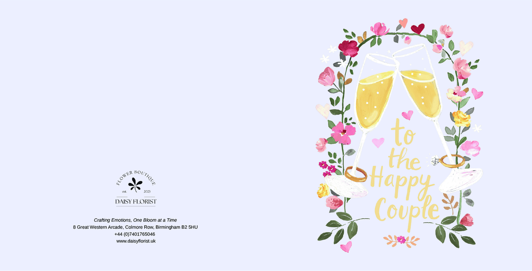 Wedding / Anniversary / Engagement / Congratulations / Love “To the Happy Couple” Greeting Card
