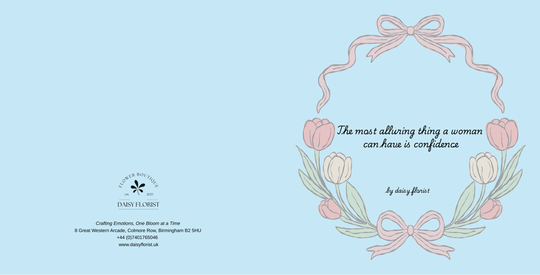 Confidence / Inspiration : "The most alluring thing a women can have is confidence" Card