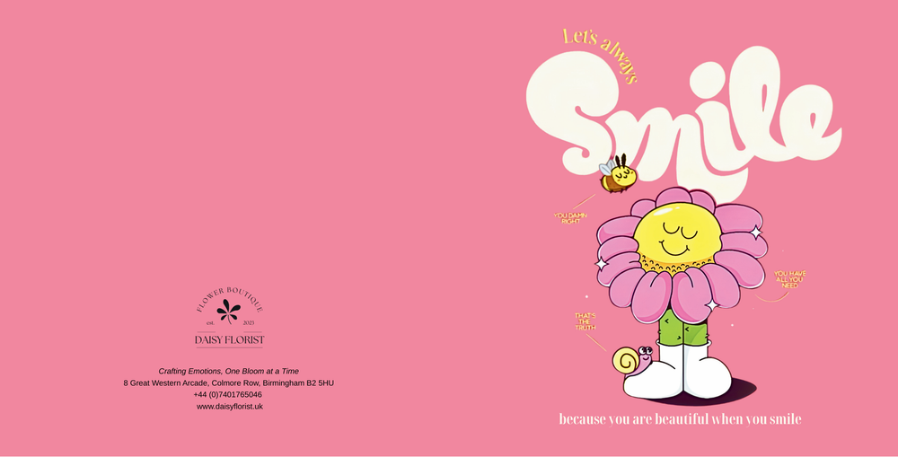 Inspirational / Encouragement / Positivity / Thinking of You / Friendship / Self Care “Always Smile” Greeting Card
