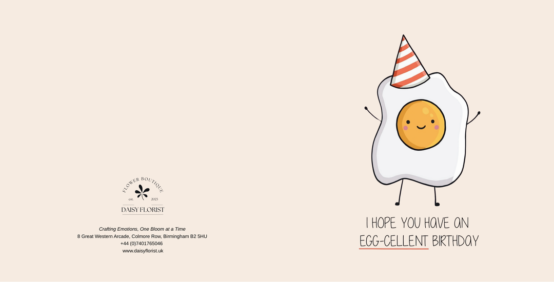 Birthday / Happy Birthday / Easter Birthday “I Hope You Have an Egg-cellent Birthday” Greeting Card" I hope you have an Egg-cellent Birthday " Greeting Card