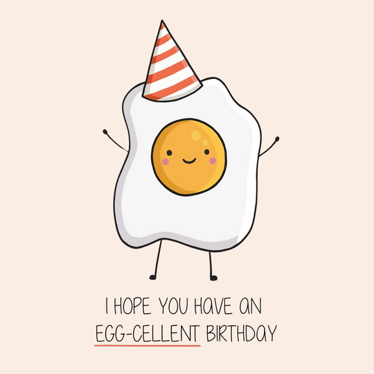 Birthday / Happy Birthday / Easter Birthday “I Hope You Have an Egg-cellent Birthday” Greeting Card" I hope you have an Egg-cellent Birthday " Greeting Card
