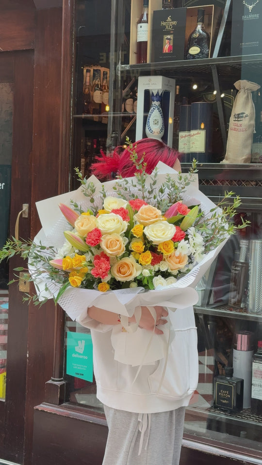 Mixed Colourful Bouquet - Beautiful Fresh Garden | Daisy Florist