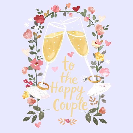 Wedding / Anniversary / Engagement / Congratulations / Love “To the Happy Couple” Greeting Card