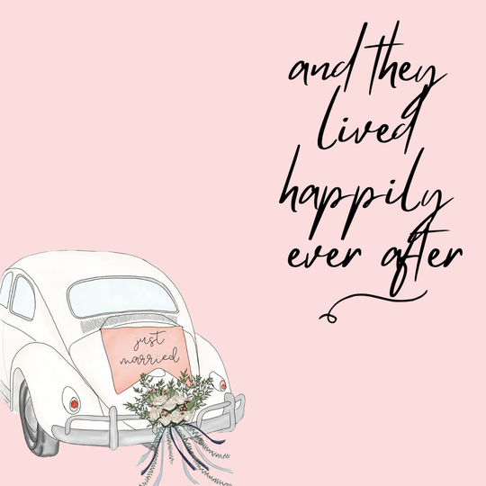 Wedding / Anniversary / Engagement / Congratulations / Love “And They Lived Happily Ever After” Greeting Card